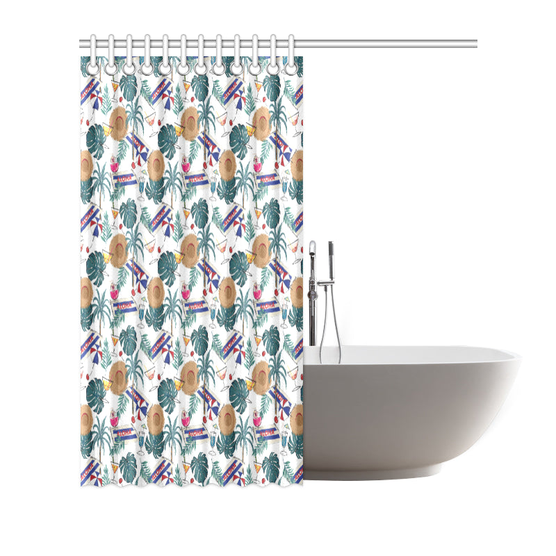 Aloha Hawaii Beach Pattern Print Design 04 Shower Curtain