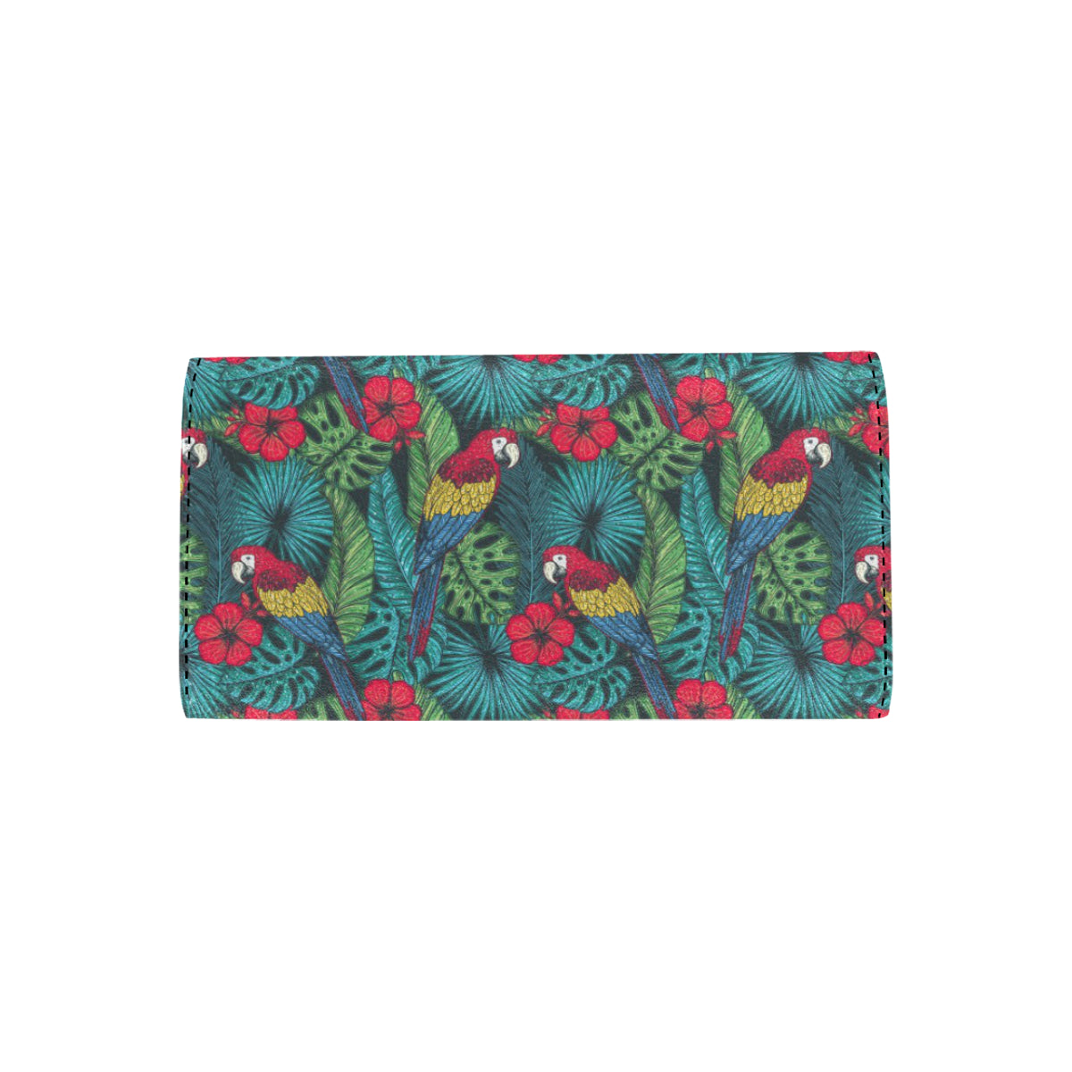 Parrot Pattern Print Design A05 Women's Trifold Wallet