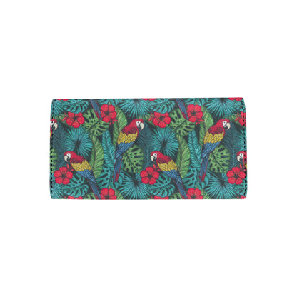 Parrot Pattern Print Design A05 Women's Trifold Wallet