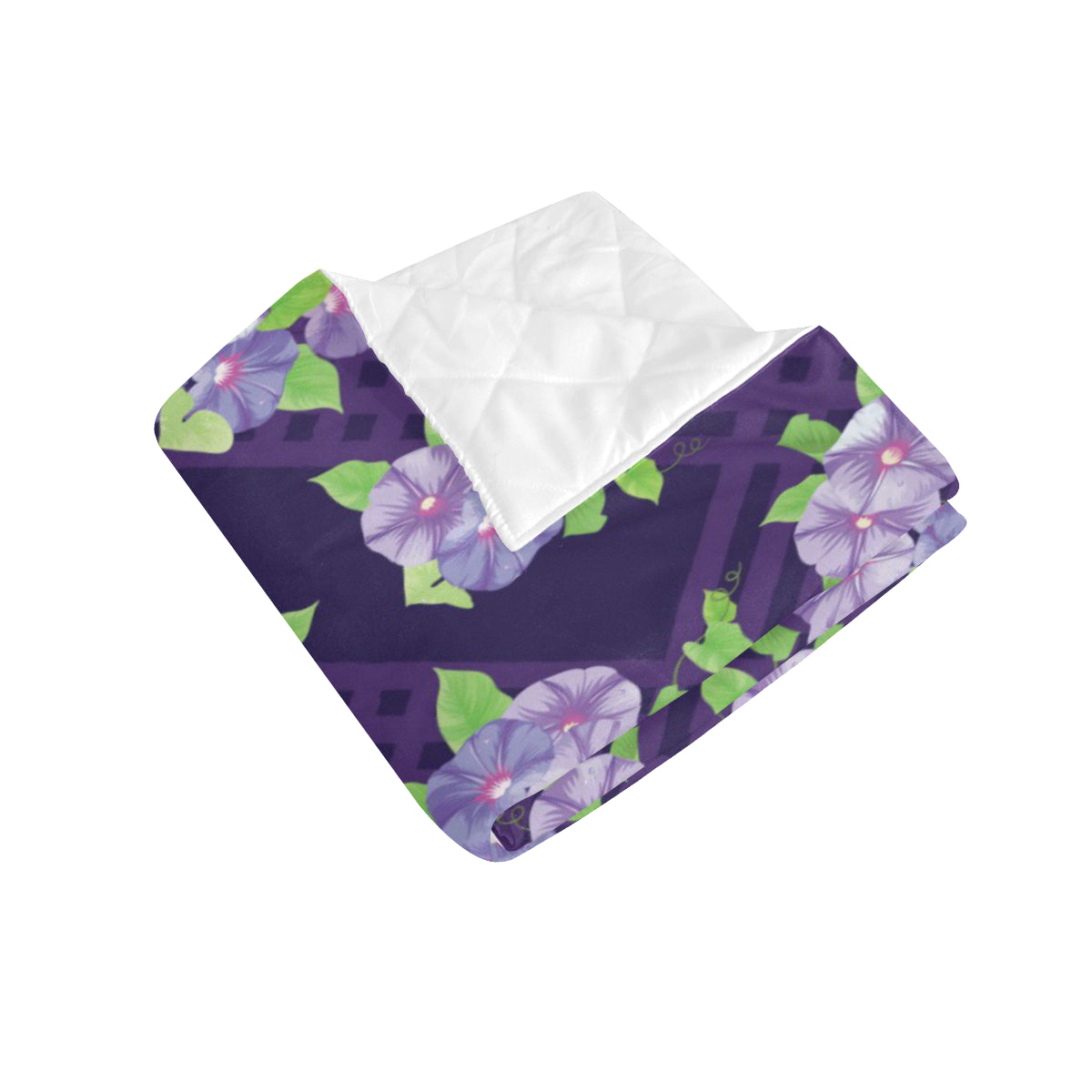 Morning Glory Pattern Print Design MG03 Premium Quilt