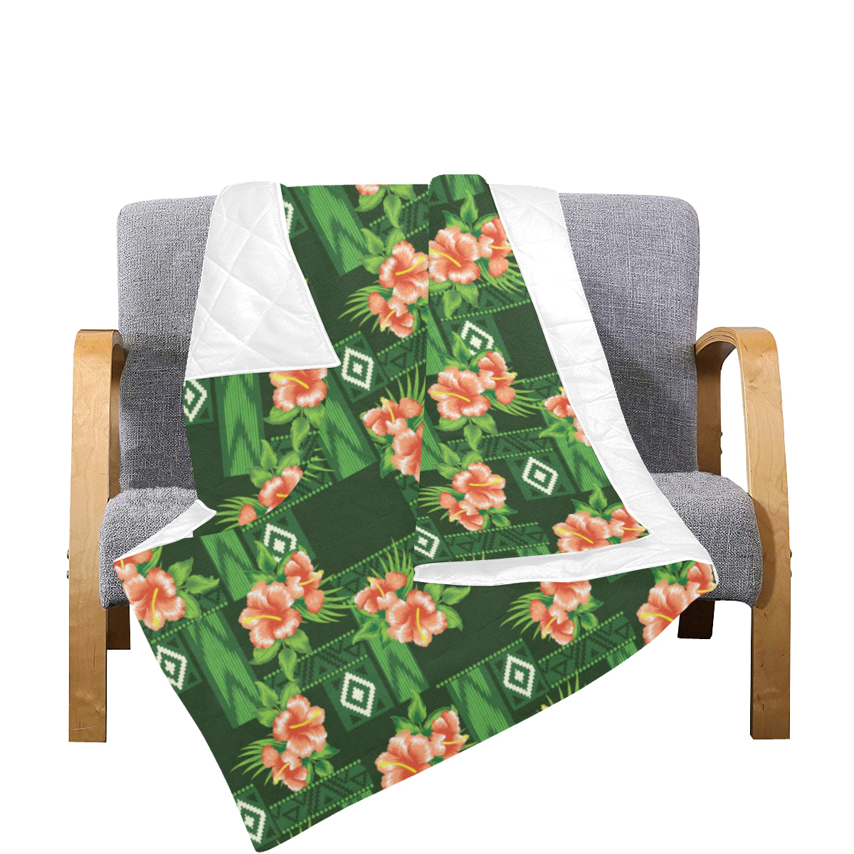 Hibiscus Pattern Print Design HB05 Premium Quilt