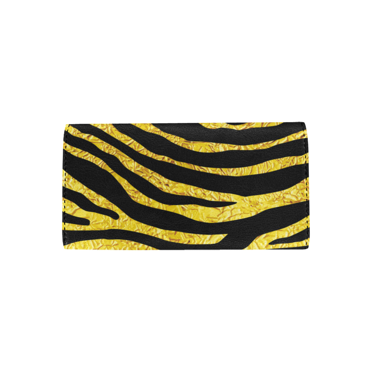 zebra Gold Women's Trifold Wallet