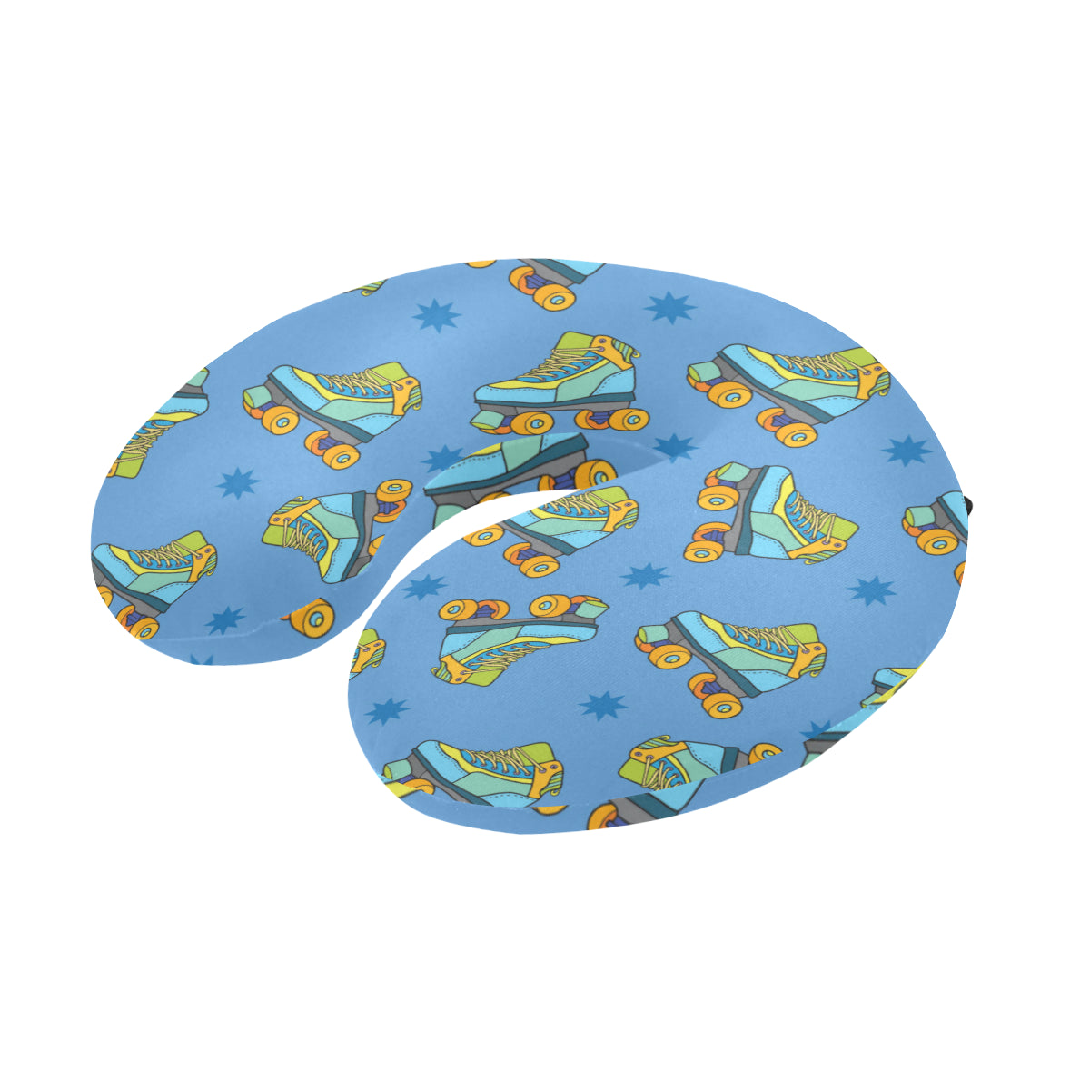 Roller skate Pattern Print Design A04 U-Shaped Travel Neck Pillow