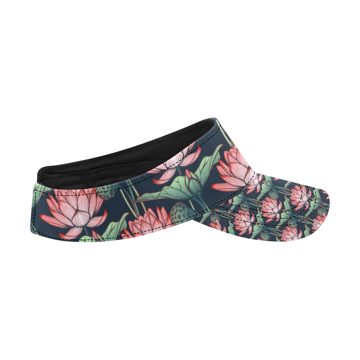 Water Lily Pattern Print Design WL03 Unisex Sun Visor