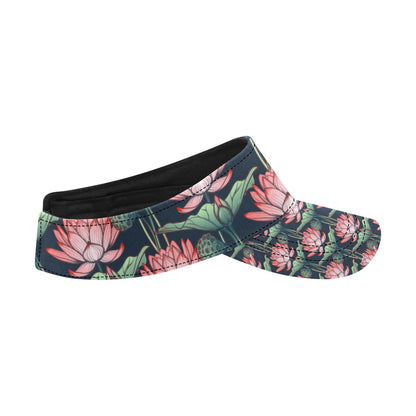 Water Lily Pattern Print Design WL03 Unisex Sun Visor