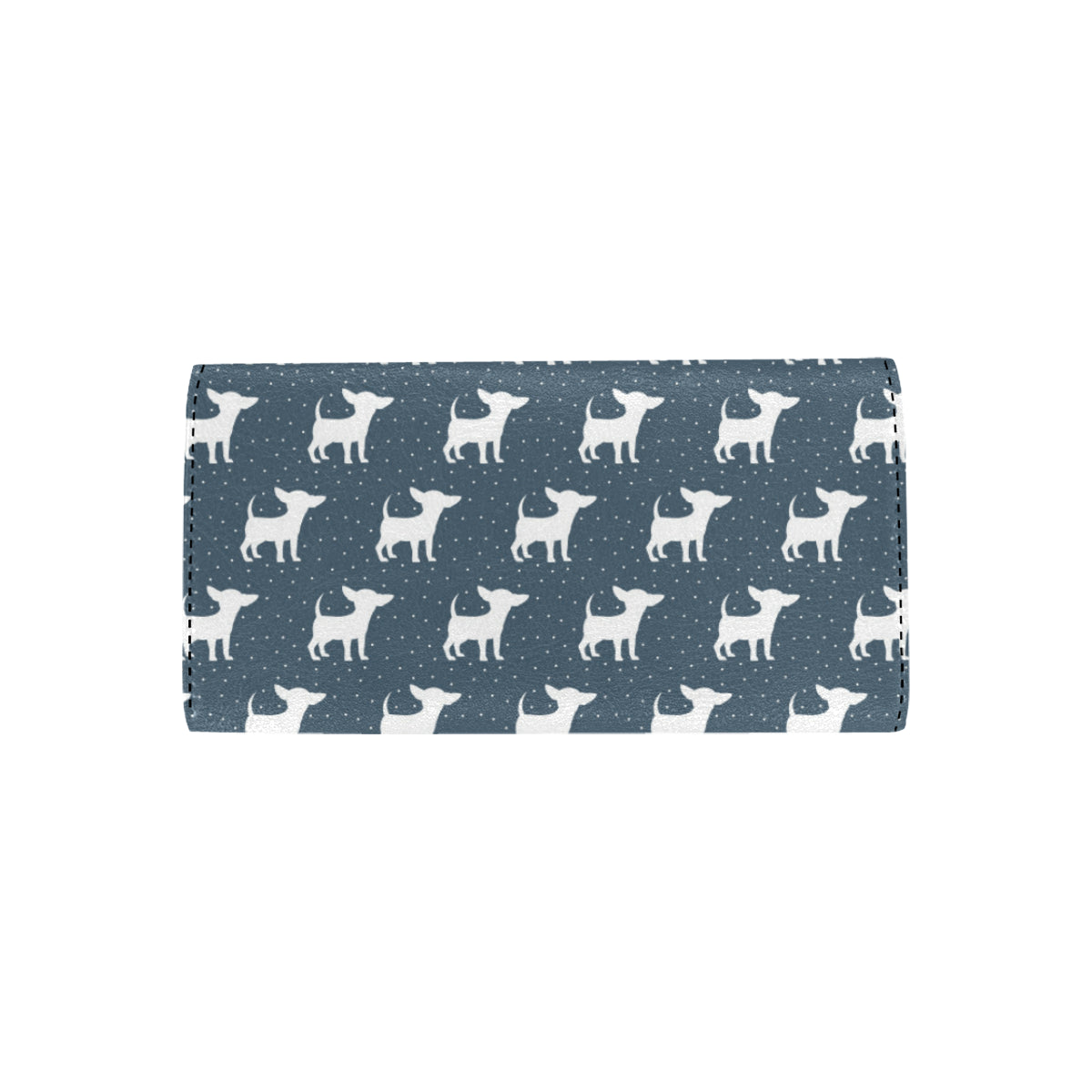 Chihuahua Pattern Print Design 03 Women's Trifold Wallet