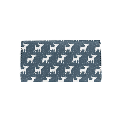 Chihuahua Pattern Print Design 03 Women's Trifold Wallet