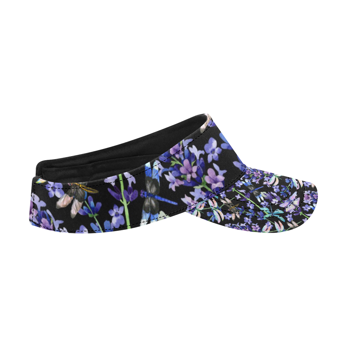 Lavender Dragonfly Pattern Print Design LV03 Unisex Sun Visor