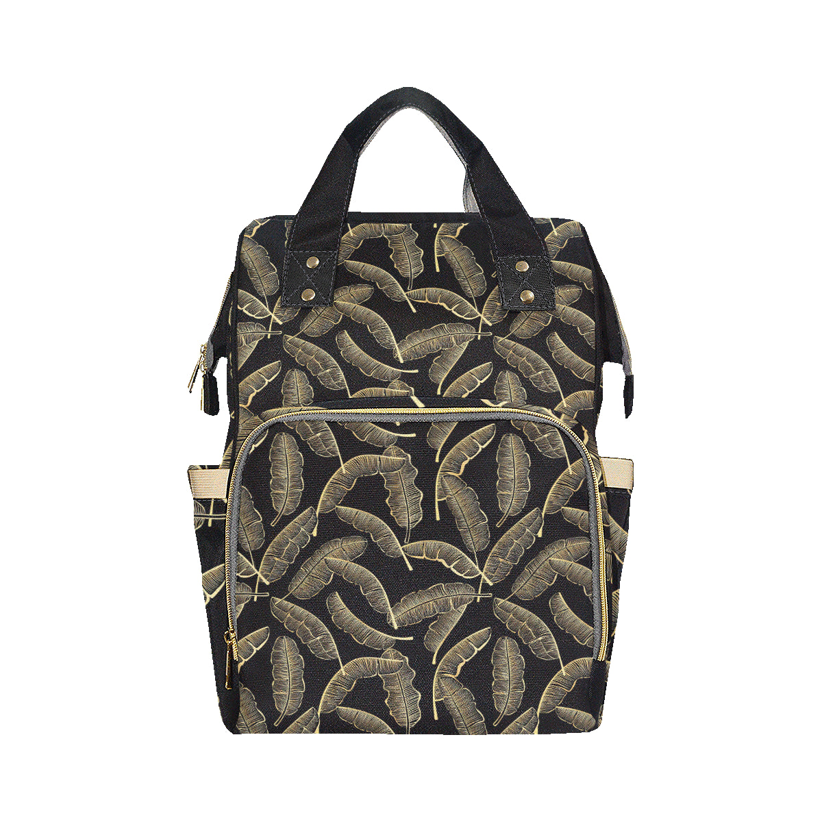 Banana Leaf Pattern Print Design BL07 Diaper Bag Backpack
