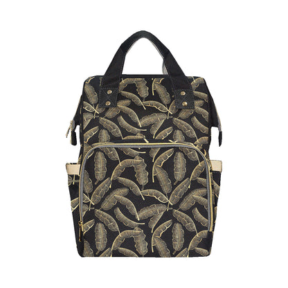 Banana Leaf Pattern Print Design BL07 Diaper Bag Backpack