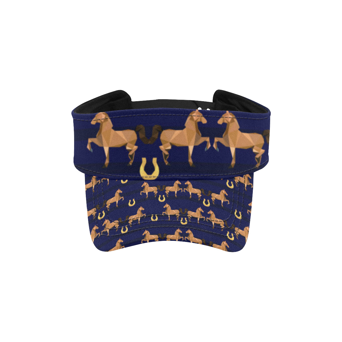 Horse Luxury Themed Pattern Print Unisex Sun Visor