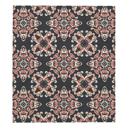 Medallion Pattern Print Design 01 Premium Quilt