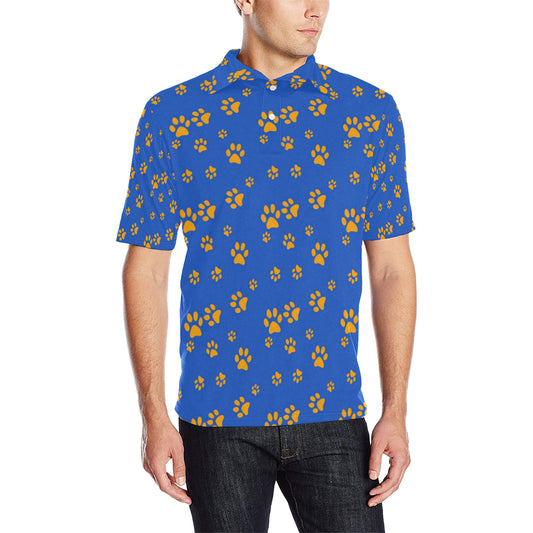 Paw Pattern Print Design A03 Men Polo Shirt