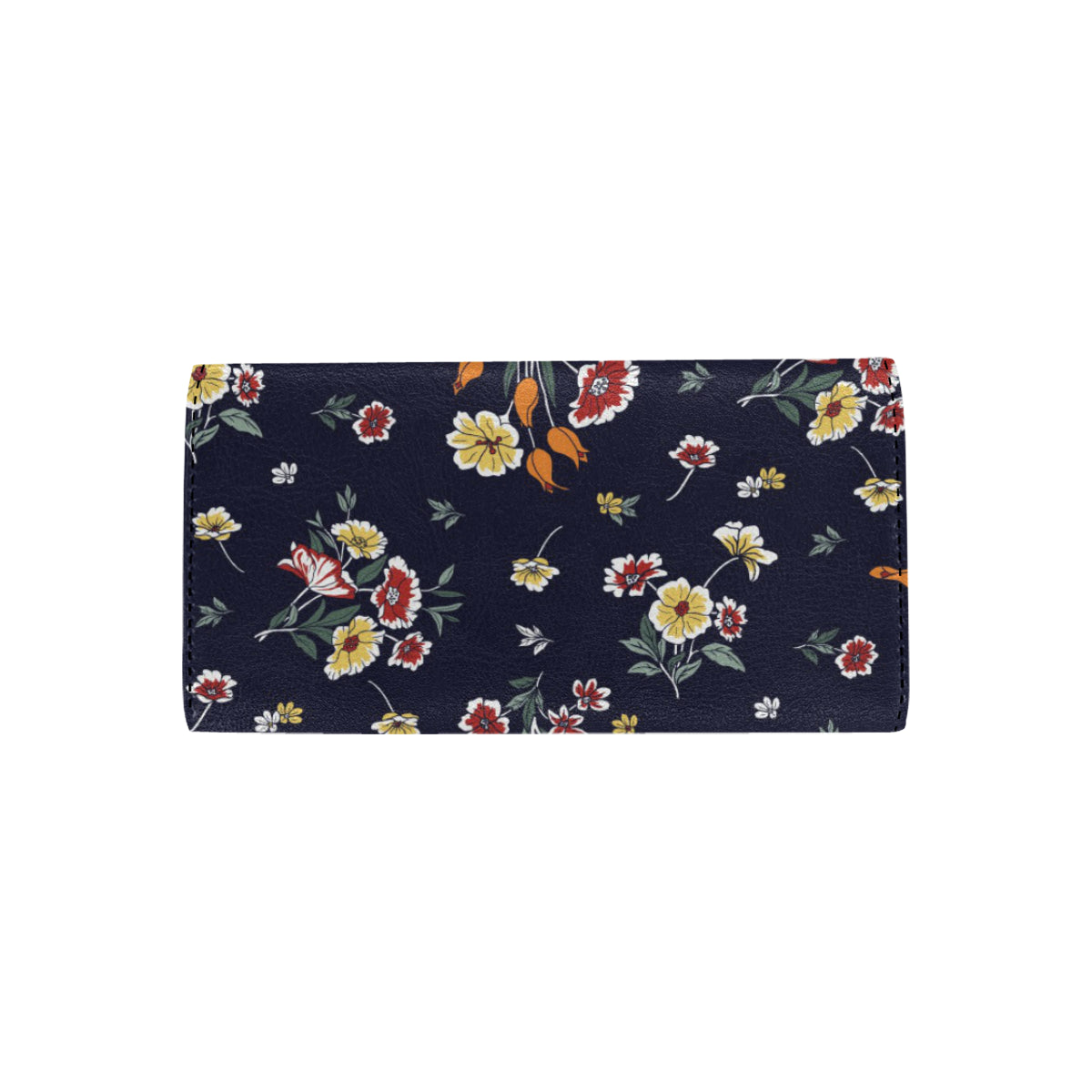 Summer Floral Pattern Print Design SF01 Women's Trifold Wallet