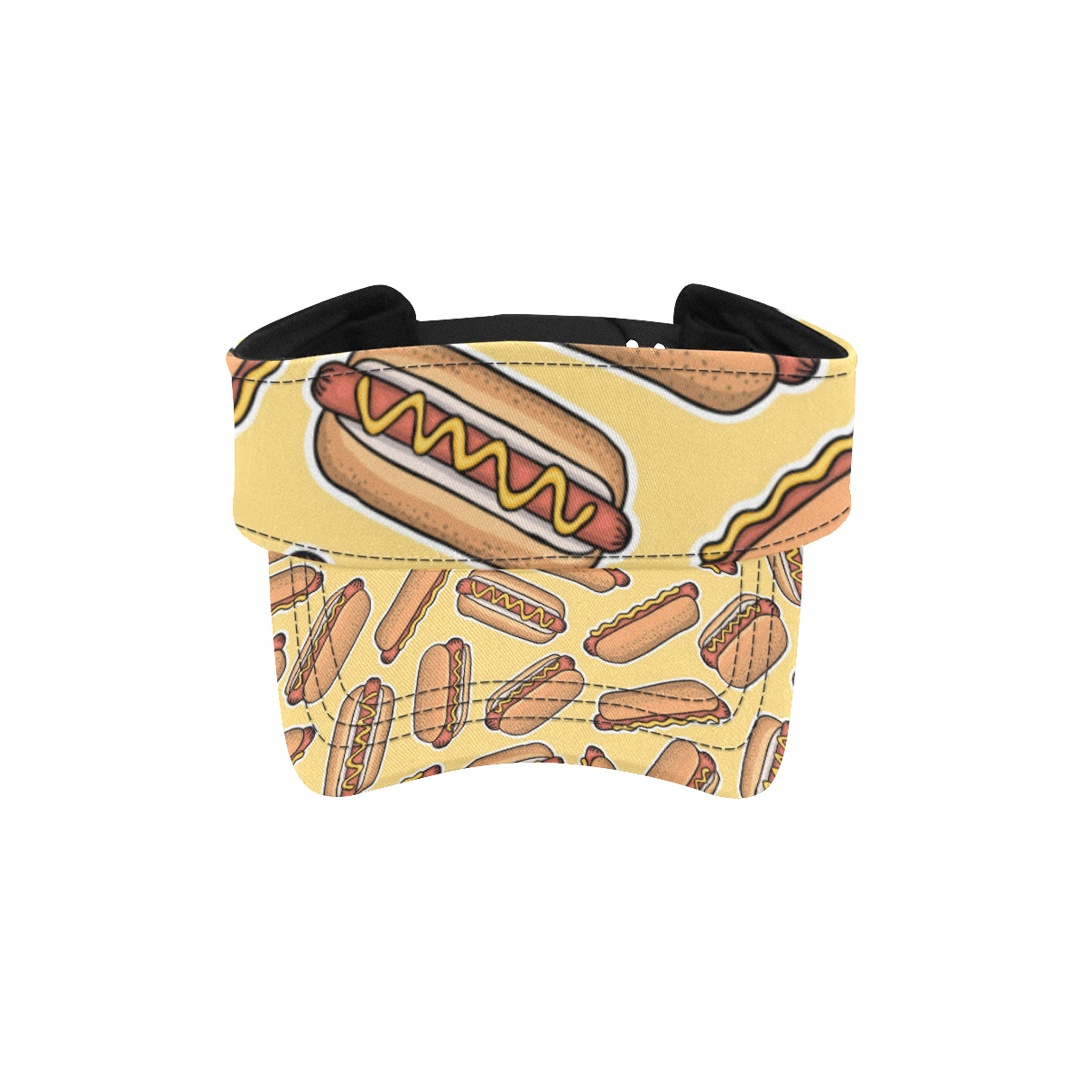 Hot Dog Pattern Print Design 01 Unisex Sun Visor