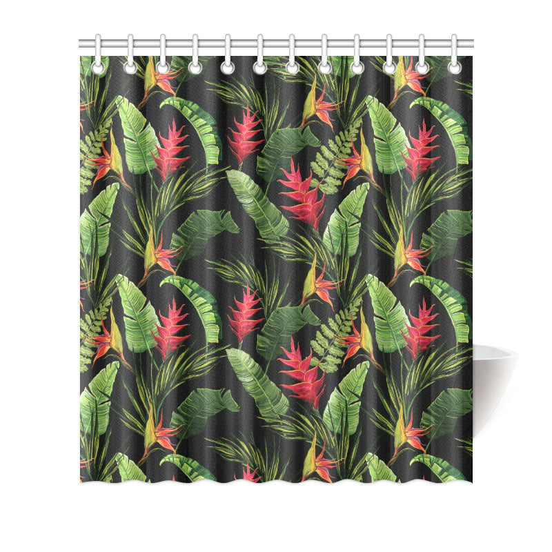Bird Of Paradise Pattern Print Design BOP010 Shower Curtain