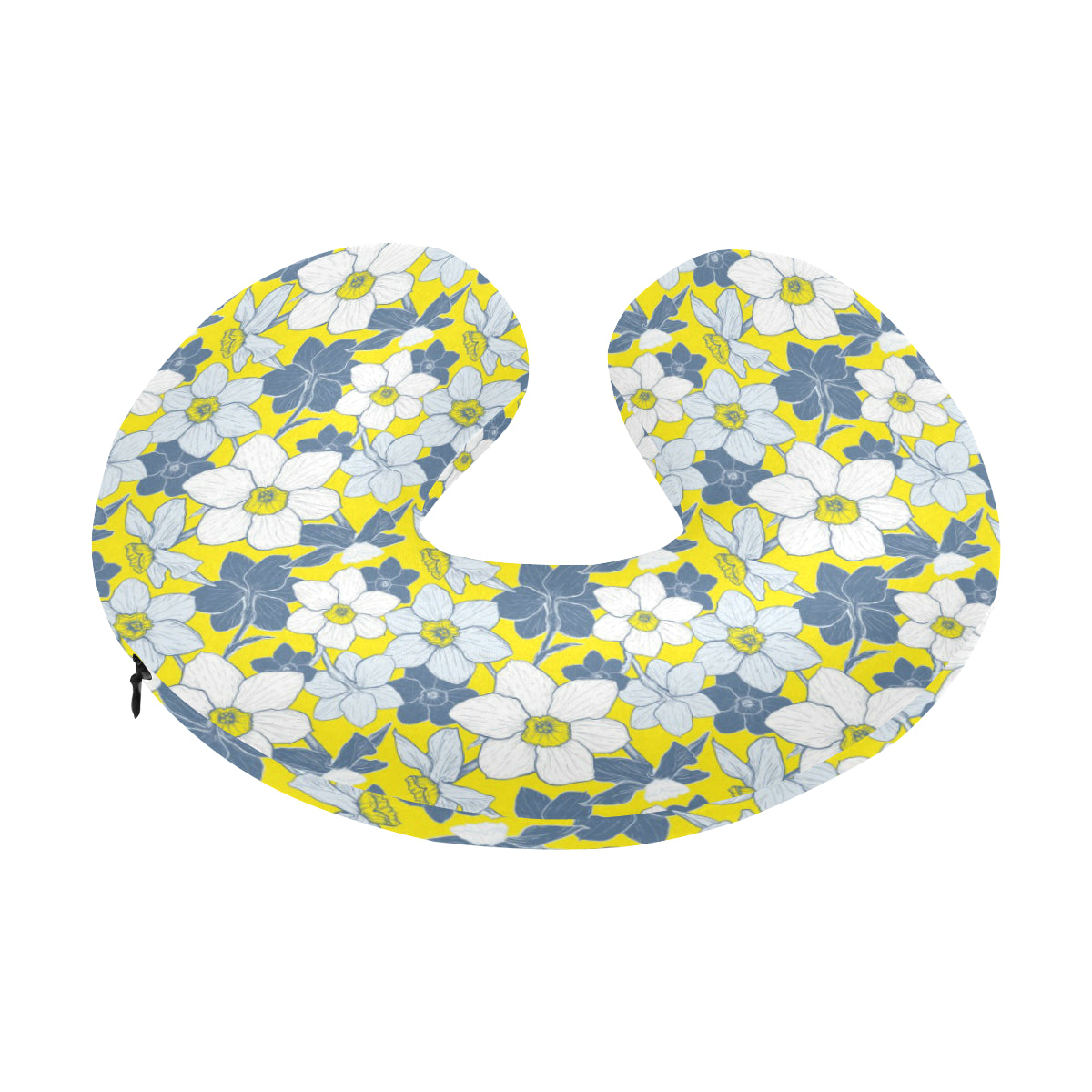 Daffodils Pattern Print Design 01 U-Shaped Travel Neck Pillow