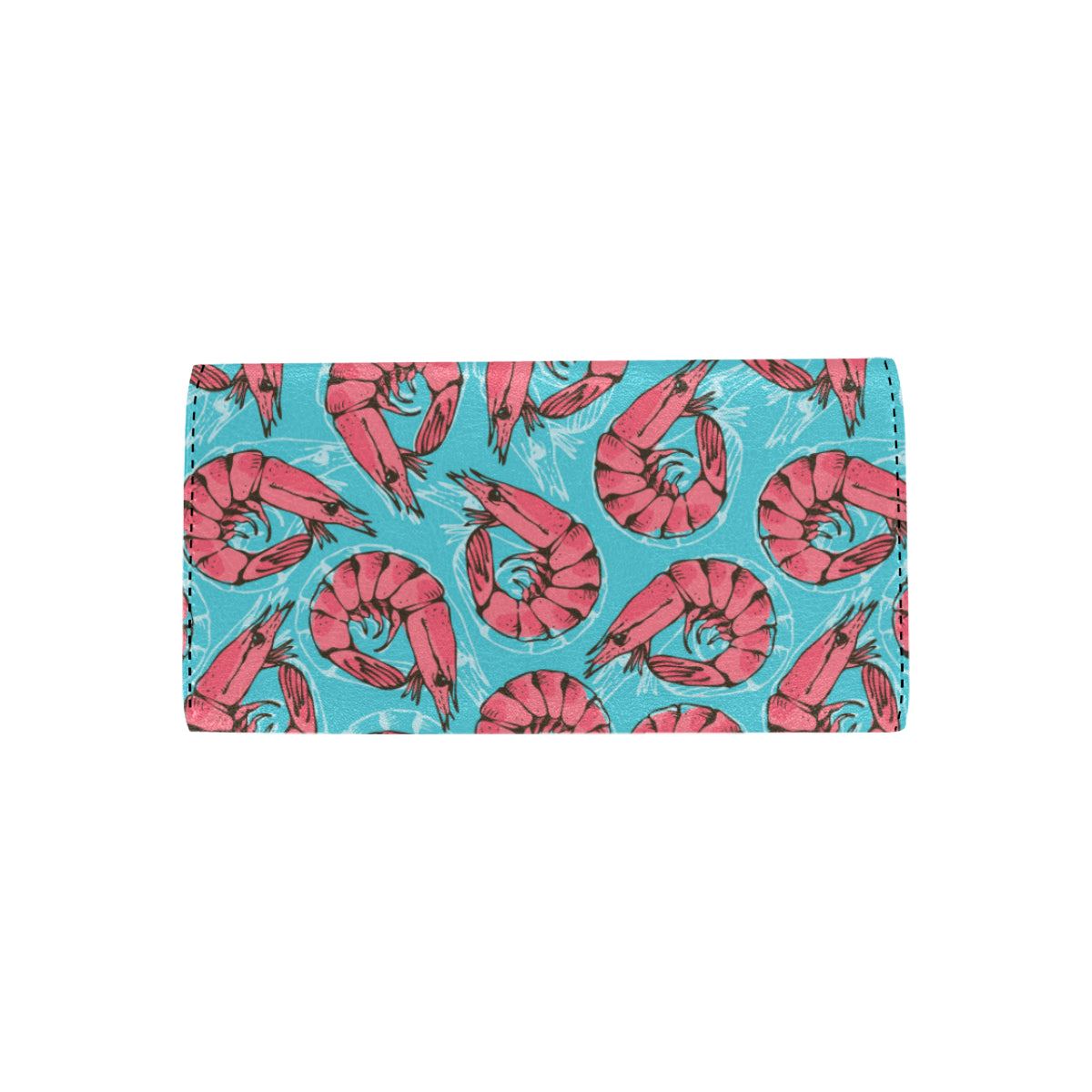 Prawn Pattern Print Design 01 Women's Trifold Wallet