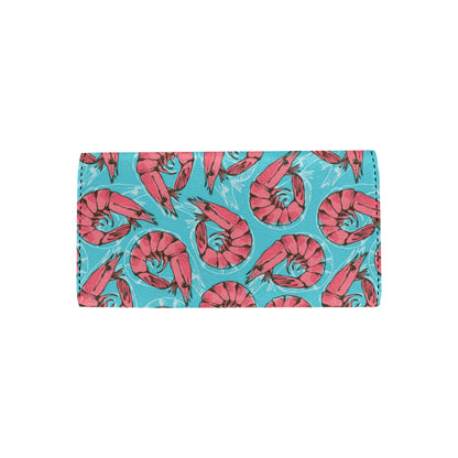 Prawn Pattern Print Design 01 Women's Trifold Wallet