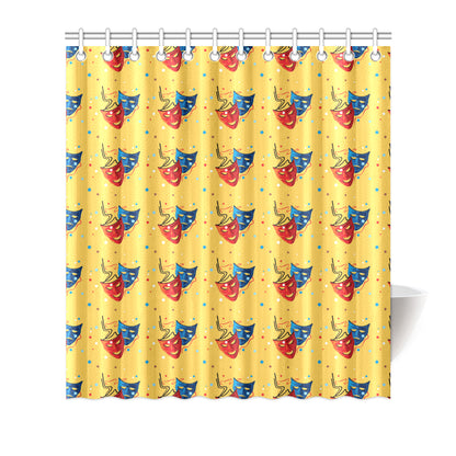 Acting Mask Pattern Print Design 02 Shower Curtain