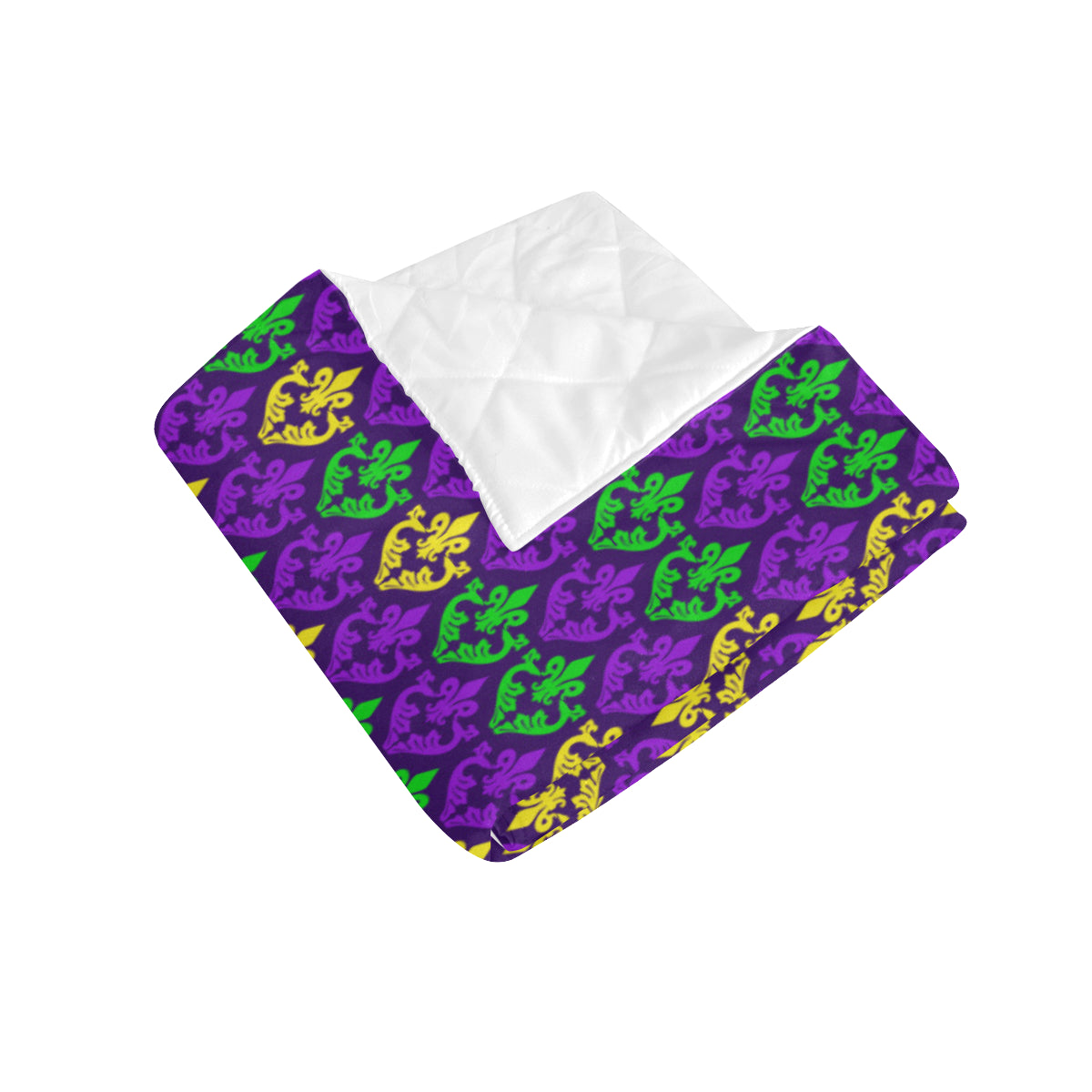 Mardi Gras Pattern Print Design 02 Premium Quilt