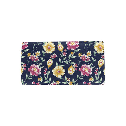 Gerberas Pattern Print Design GB03 Women's Trifold Wallet