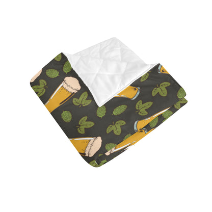 Beer Iris Pattern Print Design 02 Premium Quilt