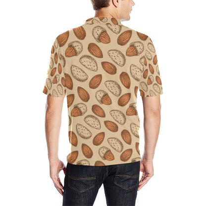Almond Pattern Print Design 04 Men Polo Shirt