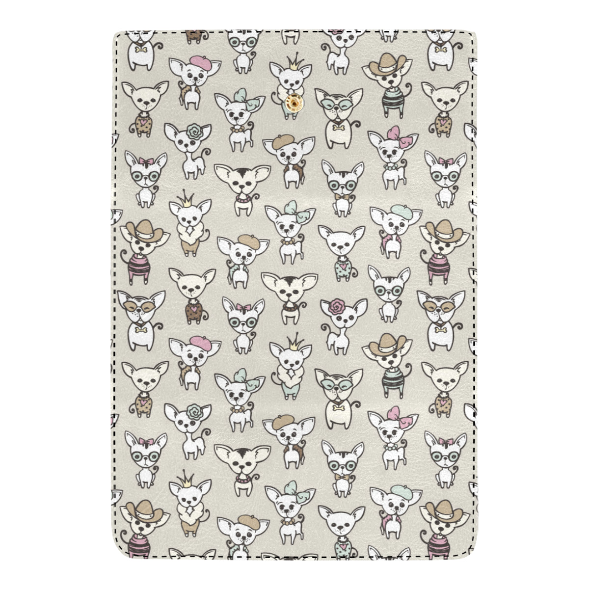 Chihuahua Pattern Print Design 02 Women's Trifold Wallet