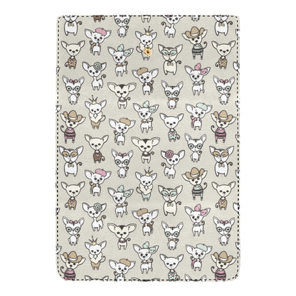 Chihuahua Pattern Print Design 02 Women's Trifold Wallet