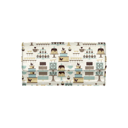 Cake Pattern Print Design 02 Women's Trifold Wallet
