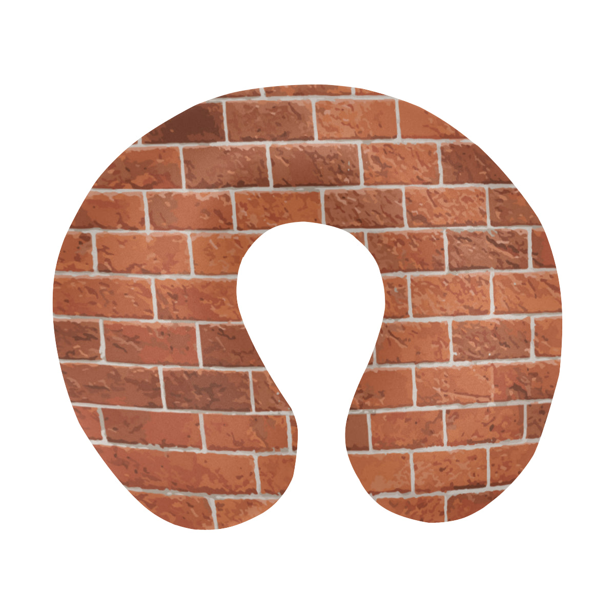 Brick Brown Pattern Print Design 02 U-Shaped Travel Neck Pillow
