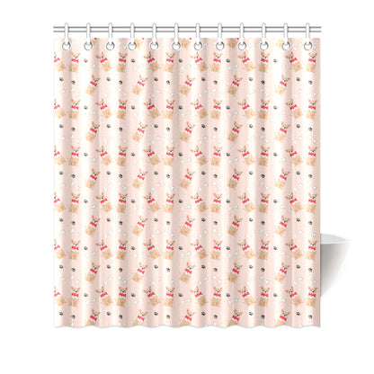Chihuahua Pattern Print Design 04 Shower Curtain