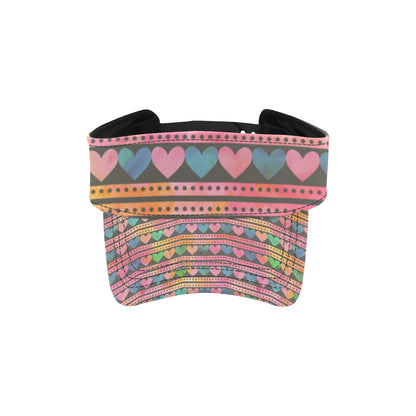 Heart Pattern Print Design HE010 Unisex Sun Visor