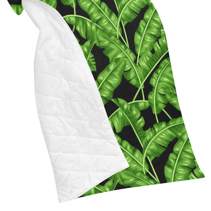 Banana Leaf Pattern Print Design BL01 Premium Quilt