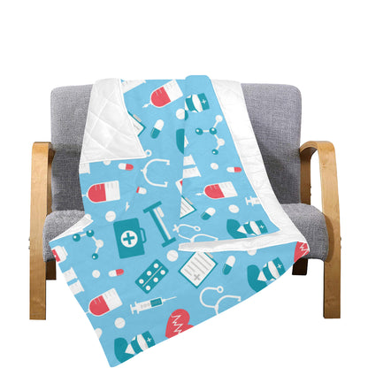 Nurse Pattern Print Design A03 Premium Quilt