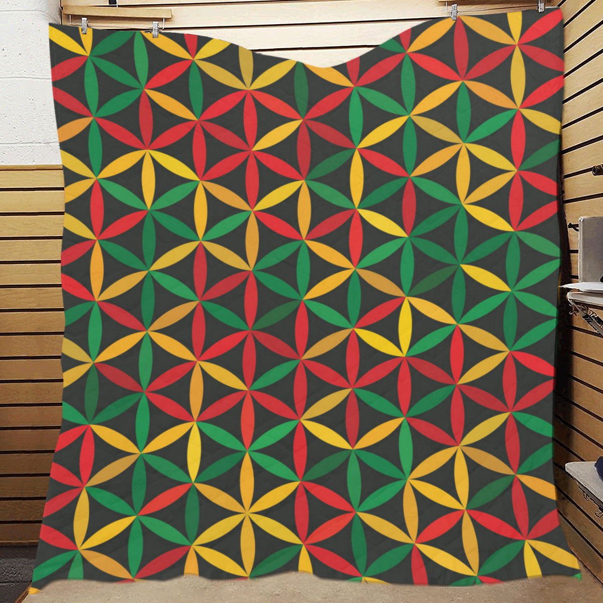 Rasta Pattern Print Design A04 Premium Quilt