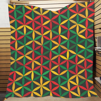 Rasta Pattern Print Design A04 Premium Quilt