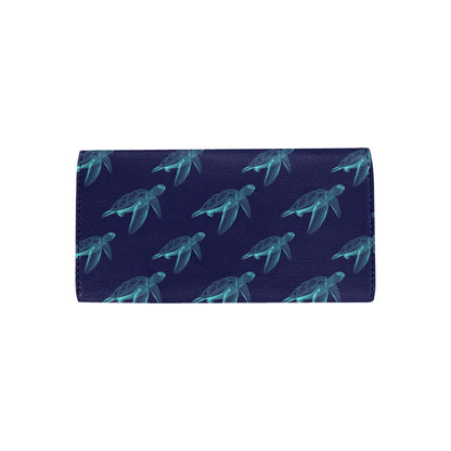 Sea Turtle Pattern Print Design T04 Women's Trifold Wallet