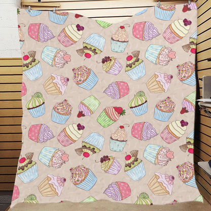 Cupcake Pattern Print Design CP06 Premium Quilt