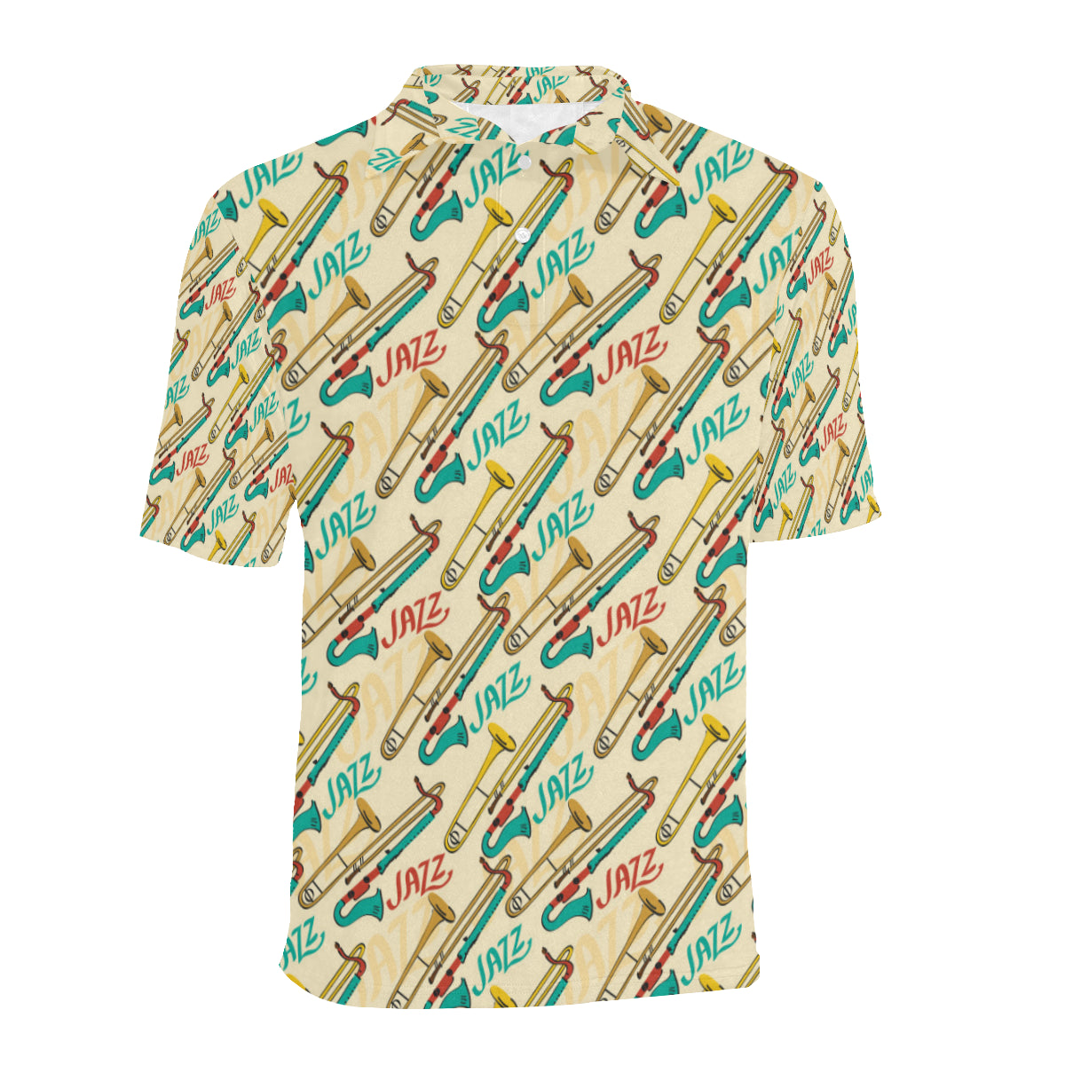 Trombone Pattern Print Design 03 Men Polo Shirt