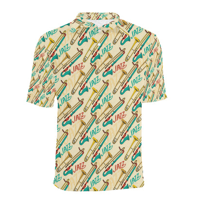 Trombone Pattern Print Design 03 Men Polo Shirt