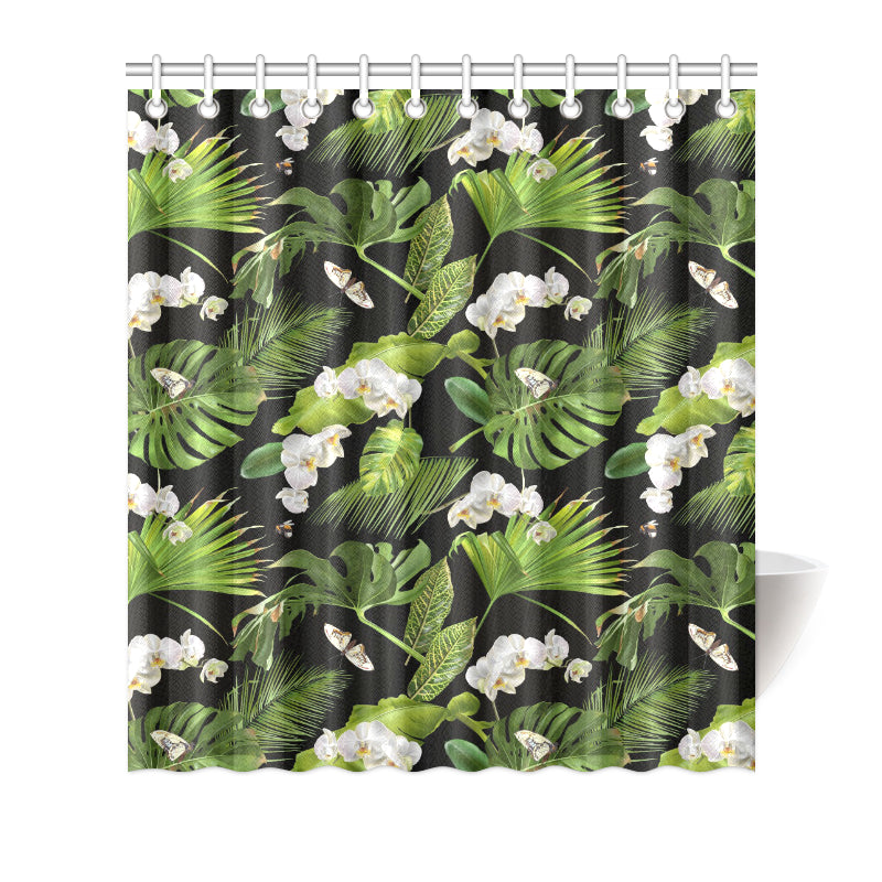 Tropical Flower Pattern Print Design TF026 Shower Curtain