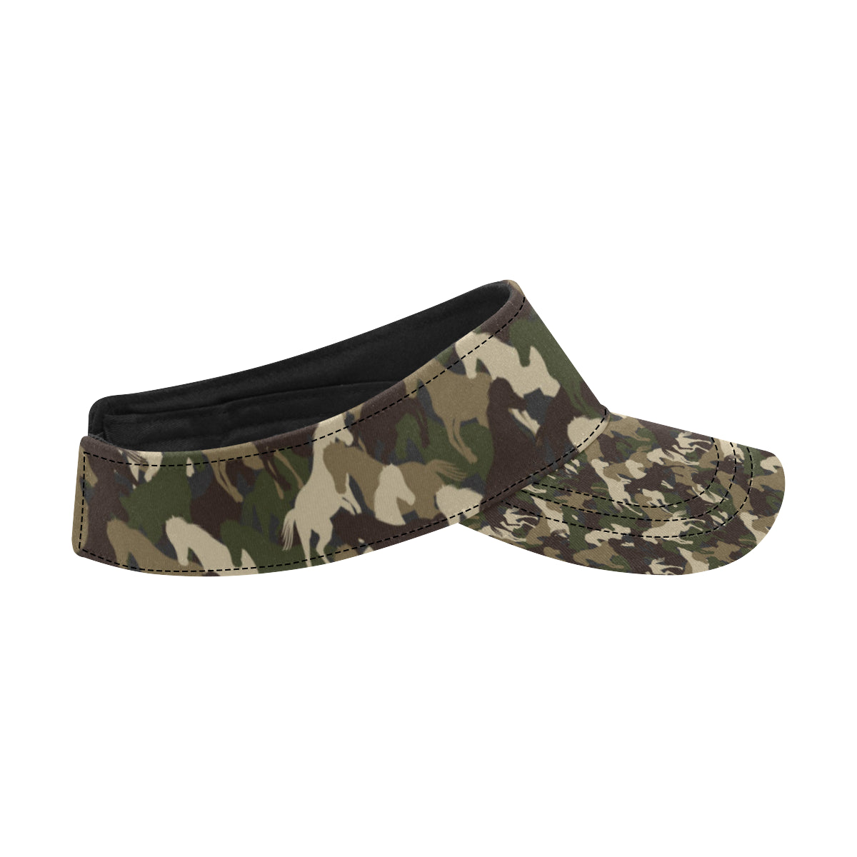 Horse Camo Themed Design Print Unisex Sun Visor