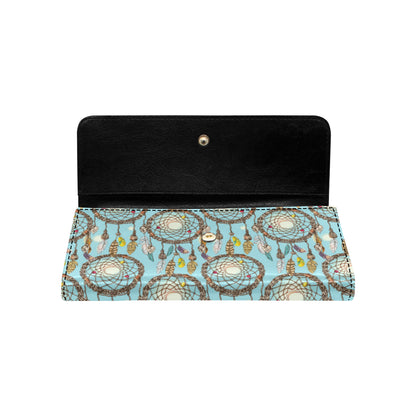 Blue Dream catcher Women's Trifold Wallet