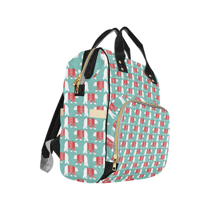 Polar Bear Pattern Print Design A04 Diaper Bag Backpack