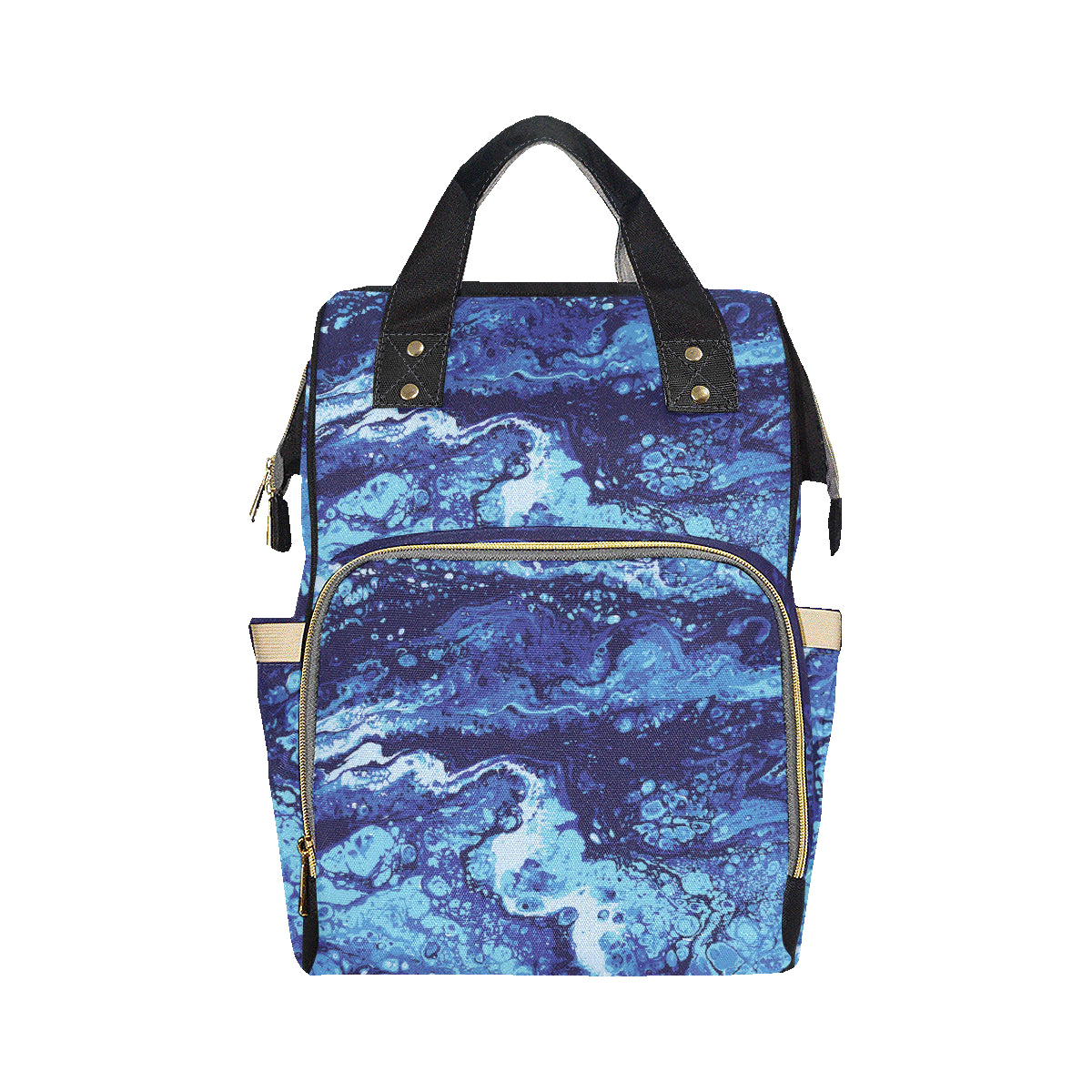 Ocean Liquid Pattern Print Design A03 Diaper Bag Backpack