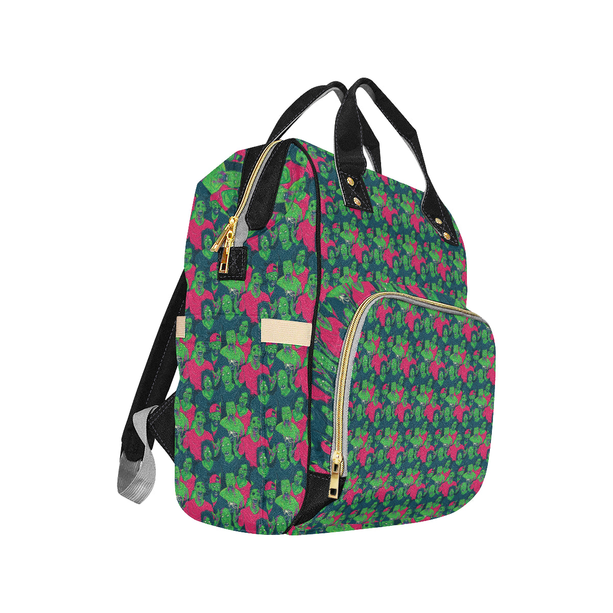 Zombie Themed Design Pattern Print Diaper Bag Backpack