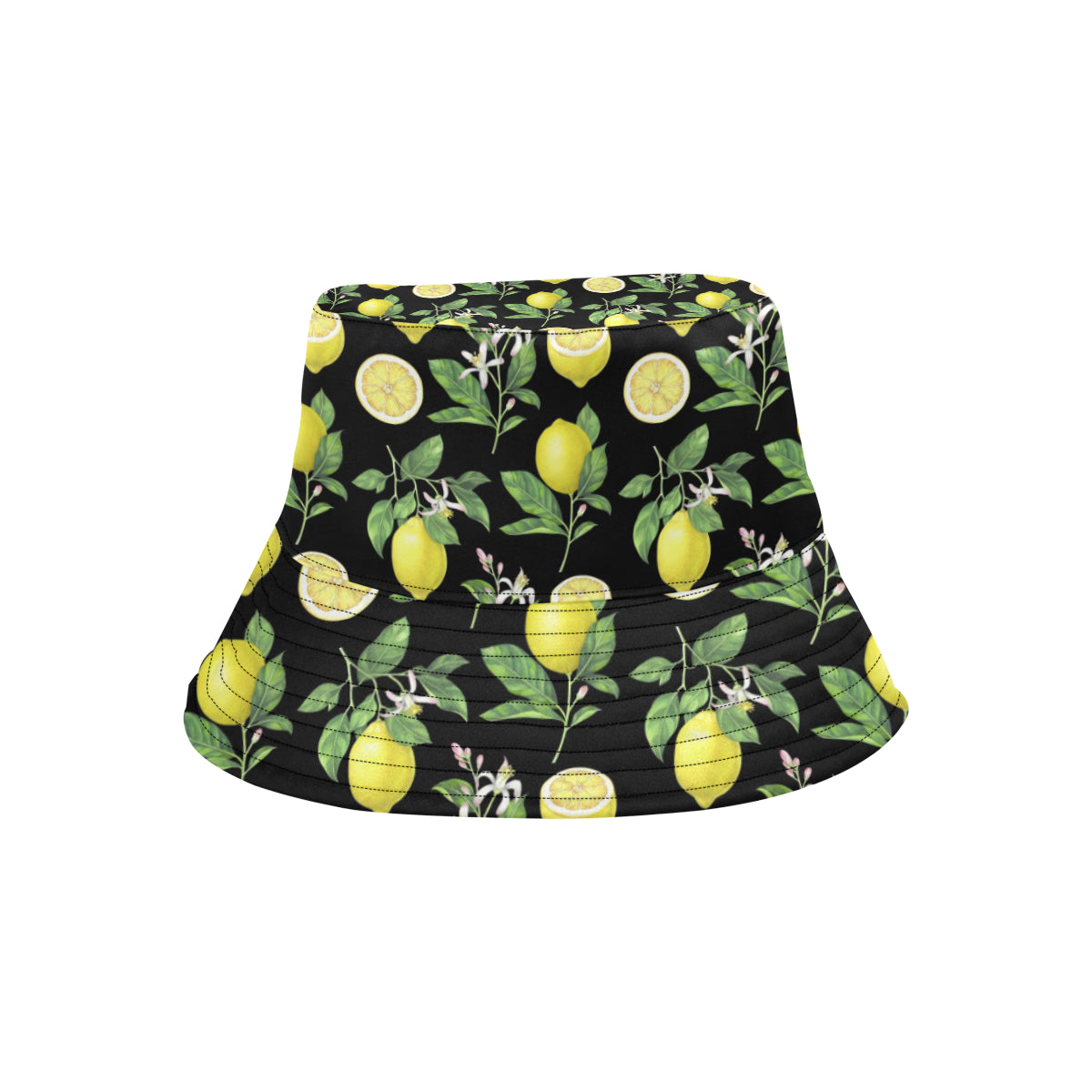 Lemon Pattern Print Design LM02 Unisex Bucket Hat