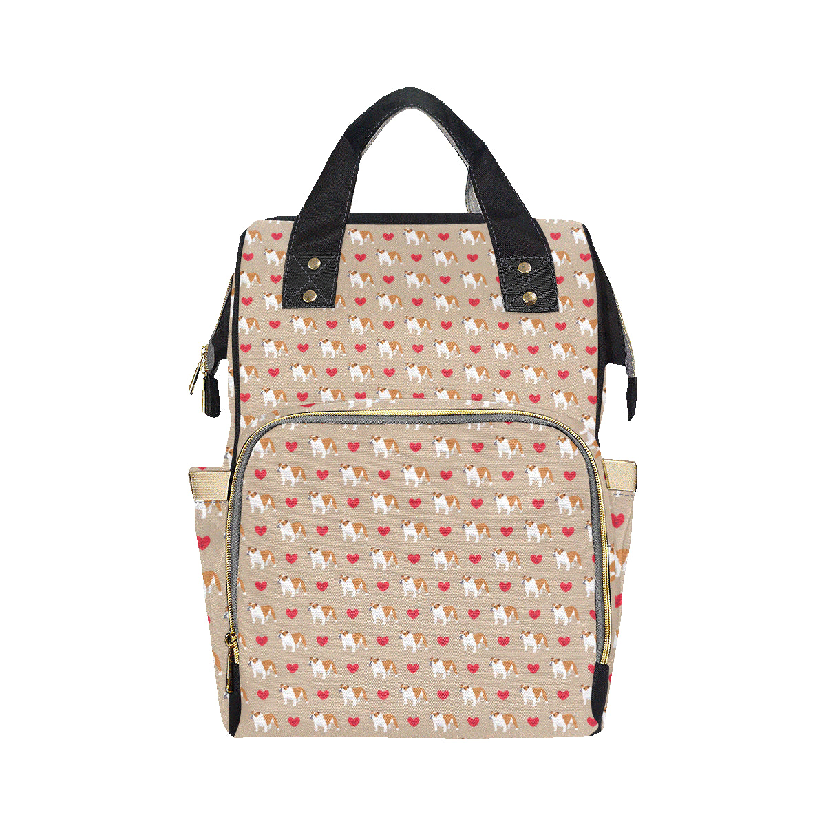 Bulldogs Pattern Print Design 02 Diaper Bag Backpack